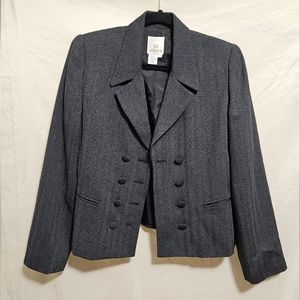 EN Avance Dark Gray Blazer Size 6, Made in Italy, Lined.